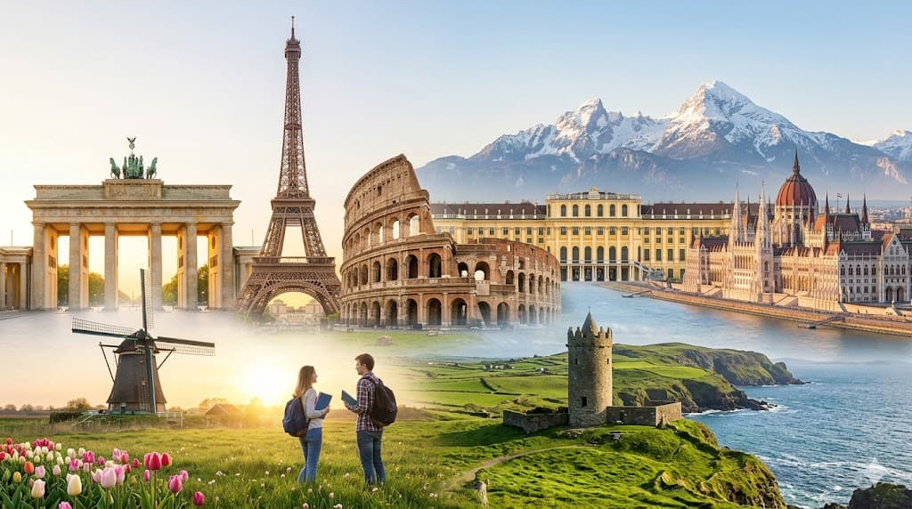 Schengen region cityscape